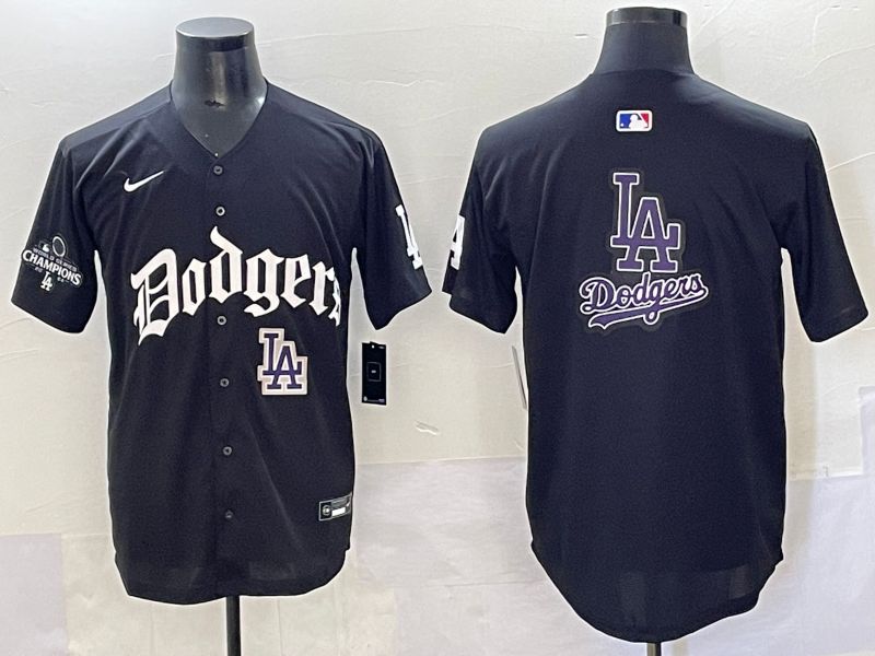 Men 2025 Los Angeles Dodgers Blank Black Seventh generation Joint Name Nike MLB Jersey style 6->los angeles dodgers->MLB Jersey